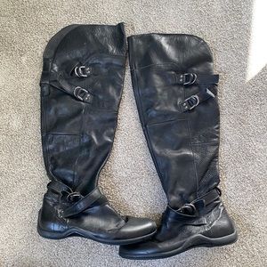 DKNY knee-high leather boots